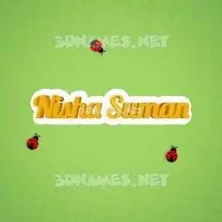 nisha suman in Ladybugs style - 3D name wallpaper