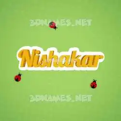 nishakar in Ladybugs style - 3D name wallpaper