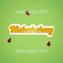 nishakshay in Ladybugs style - 3D name wallpaper