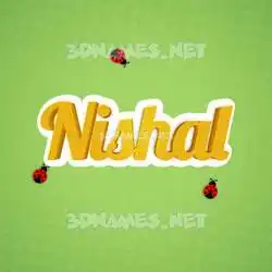 nishal in Ladybugs style - 3D name wallpaper