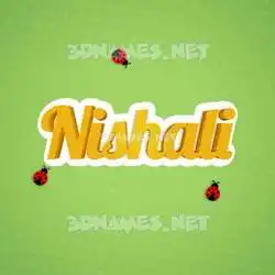 nishali in Ladybugs style - 3D name wallpaper