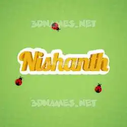 nishanth in Ladybugs style - 3D name wallpaper
