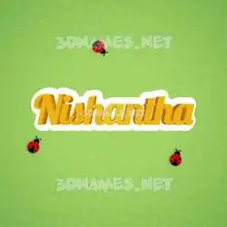 nishantha in Ladybugs style - 3D name wallpaper