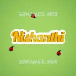 nishanthi in Ladybugs style - 3D name wallpaper