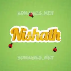 nishath in Ladybugs style - 3D name wallpaper