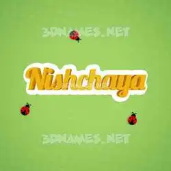 nishchaya in Ladybugs style - 3D name wallpaper