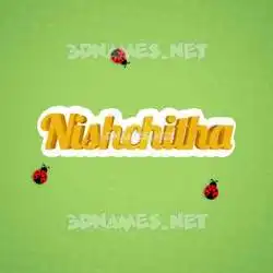 nishchitha in Ladybugs style - 3D name wallpaper