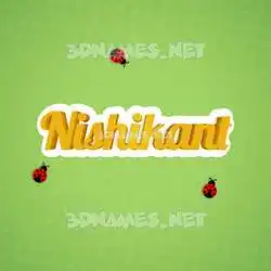 nishikant in Ladybugs style - 3D name wallpaper