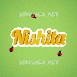 nishita in Ladybugs style - 3D name wallpaper