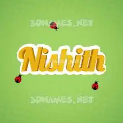 nishith in Ladybugs style - 3D name wallpaper