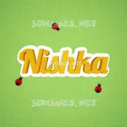 nishka in Ladybugs style - 3D name wallpaper