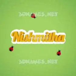 nishmitha in Ladybugs style - 3D name wallpaper