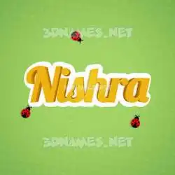 nishra in Ladybugs style - 3D name wallpaper