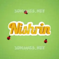 nishrin in Ladybugs style - 3D name wallpaper