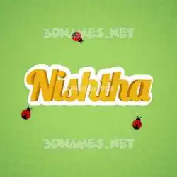 nishtha in Ladybugs style - 3D name wallpaper