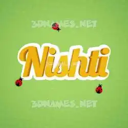 nishti in Ladybugs style - 3D name wallpaper