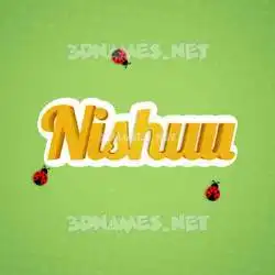 nishuu in Ladybugs style - 3D name wallpaper