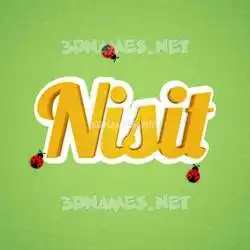 nisit in Ladybugs style - 3D name wallpaper