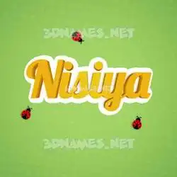 nisiya in Ladybugs style - 3D name wallpaper