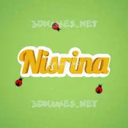 nisrina in Ladybugs style - 3D name wallpaper