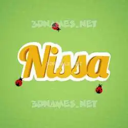 nissa in Ladybugs style - 3D name wallpaper