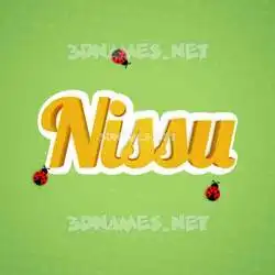 nissu in Ladybugs style - 3D name wallpaper
