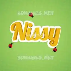 nissy in Ladybugs style - 3D name wallpaper