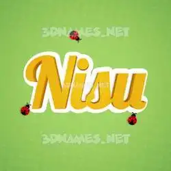 nisu in Ladybugs style - 3D name wallpaper