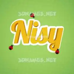 nisy in Ladybugs style - 3D name wallpaper