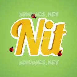nit in Ladybugs style - 3D name wallpaper