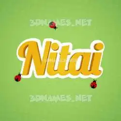 nitai in Ladybugs style - 3D name wallpaper