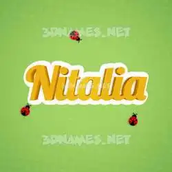 nitalia in Ladybugs style - 3D name wallpaper