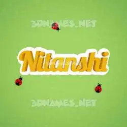 nitanshi in Ladybugs style - 3D name wallpaper
