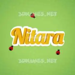nitara in Ladybugs style - 3D name wallpaper