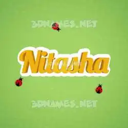 nitasha in Ladybugs style - 3D name wallpaper