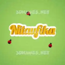 nitaufika in Ladybugs style - 3D name wallpaper