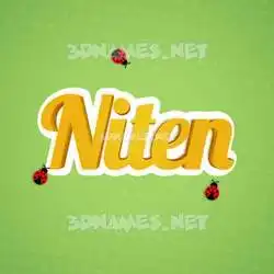 niten in Ladybugs style - 3D name wallpaper
