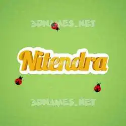 nitendra in Ladybugs style - 3D name wallpaper