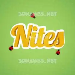 nites in Ladybugs style - 3D name wallpaper