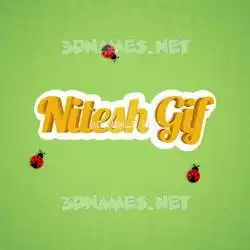 nitesh gif in Ladybugs style - 3D name wallpaper