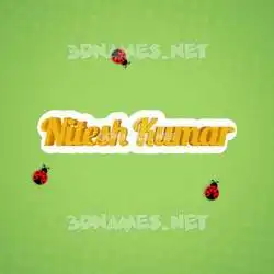 nitesh kumar in Ladybugs style - 3D name wallpaper