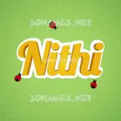 nithi in Ladybugs style - 3D name wallpaper