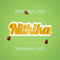 nithika in Ladybugs style - 3D name wallpaper