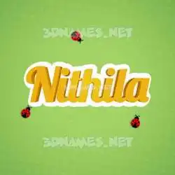 nithila in Ladybugs style - 3D name wallpaper