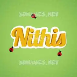 nithis in Ladybugs style - 3D name wallpaper