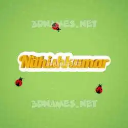 nithishkumar in Ladybugs style - 3D name wallpaper