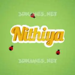 nithiya in Ladybugs style - 3D name wallpaper