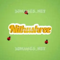 nithushree in Ladybugs style - 3D name wallpaper