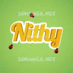 nithy in Ladybugs style - 3D name wallpaper