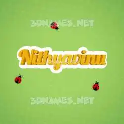 nithyavinu in Ladybugs style - 3D name wallpaper